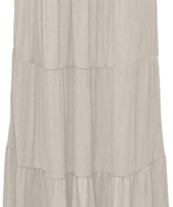 ONLY Falda Maxi con Cintura elástica y diseño Escalonado para Elegante Look | Falda