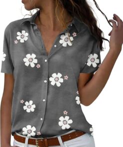 Blusa y Camisas de Manga Larga Para Mujer con Cuello en V, Camiseta de Estilo Casual Elegante Ajustada Irregular Oversized Deportiva Fiesta Rayas Túnica Tops Mangas Enrolladas con Botones