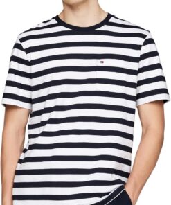 Tommy Hilfiger Camisetas de Manga Corta Hombre Essential con Bolsillo en el Pecho