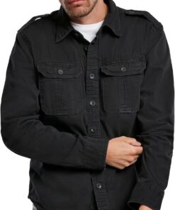 Brandit Vintage Hombre Manga Larga Negro Regular | Versión de manga larga, varios colores, tallas S a 7XL
