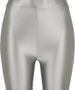URBAN CLASSICS Leggings Cortos para Mujer, Elásticos, Cintura Alta, Efecto Metalizado, También Disponibles en Tallas Grandes, Tallas XS - 5XL