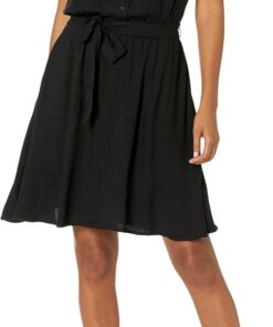 Amazon Essentials Mujer Vestido Camisero Tejido sin Mangas de Ajuste Relajado