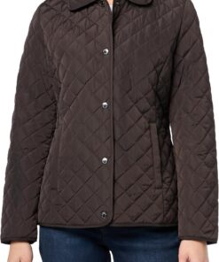 Calvin Klein Diamond Quilted Jacket – Lightweight Snap Button Coat With Pockets Chaqueta acolchada Mujer (Pack de 1)