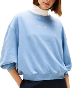 Tommy Hilfiger Classic Script Terry Sweatshirt Ww0ww48269 Sudadera sin Botones Mujer (Pack de 1)