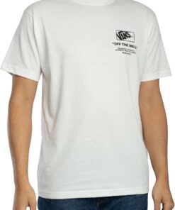 Vans Hombre Camiseta Gráfica con Espalda Apilada, Black/White