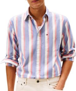 Tommy Hilfiger Heritage Oxford Icon STP Shirt Mw0mw41695 Camisa L/S Hombre (Pack de 1)