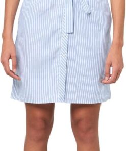 Tommy Hilfiger Sleeveless Collared Button Front Tie Waist Mini Shirt Dress Vestido Informal Mujer