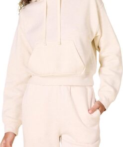 Amazon Essentials Mujer Sudadera Corta con Capucha (Disponible en Tallas Grandes)