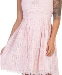 Only Onlhelena Lace S/L Short Dress Noos Wvn Vestido Mujer