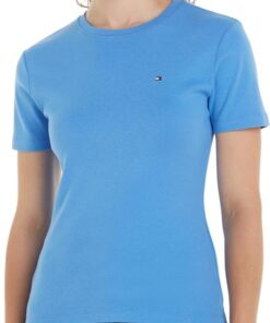 Tommy Hilfiger Camiseta de Manga Corta Mujer New Slim Cody Cuello Redondo
