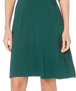 Amazon Essentials Mujer Vestido Efecto Cruzado de Manga Corta
