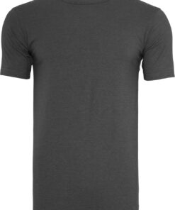 Urban Classics Camiseta Elástica Ajustada Hombre Camiseta Negro 95% algodón, 5% elastán Estrechos