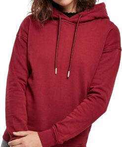 URBAN CLASSICS Sudadera de Invierno con Capucha para Mujer, 100% Algodón Orgánico Natural, Jersey de Manga Larga, Disponible en Varios Colores y Tallas XS - 5XL