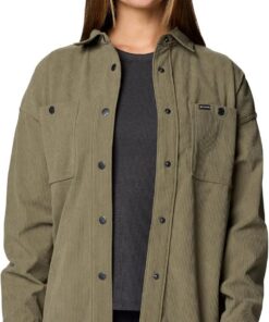 Columbia Chaqueta Tipo Camisa de Pana Blue Point Creek Camisa de Manga Larga Mujer (Pack de 1)