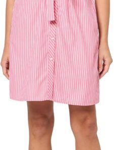 Tommy Hilfiger Sleeveless Collared Button Front Tie Waist Mini Shirt Dress Vestido Informal Mujer