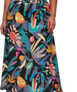Urban Classics Ladies' Viscose Midi Mujer Falda Larga Negro 100% Viscosa