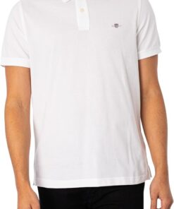 GANT Hombre Polo De Piqué con Escudo Regular, Rich Navy