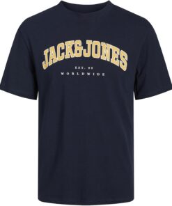 JACK & JONES Jjecaleb Varsity tee SS O-Neck Noos Camiseta Hombre (Pack de 1)