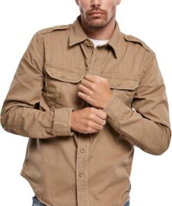 Brandit Vintage Hombre Manga Larga Negro Regular | Versión de manga larga, varios colores, tallas S a 7XL