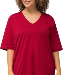 Ulla Popken T-Shirt V-Ausschnitt Camiseta Mujer (Pack de 1)