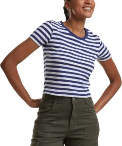 Urban Classics Camiseta de Rayas Cortas para Mujer Camiseta Mujer