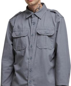 Brandit Vintage Hombre Manga Larga Negro Regular | Versión de manga larga, varios colores, tallas S a 7XL