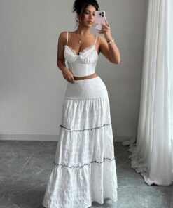 Faldas largas de verano para mujer 2026, falda larga bohemia, a la moda, floral, cintura alta, acampanada, falda de playa, traje de vacaciones