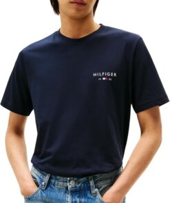 Tommy Hilfiger Brand Love Small Hilfiger tee Mw0Mw41456 Camiseta S/S Hombre (Pack de 1)