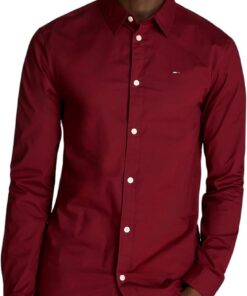 Tommy Jeans Camisa Hombre Original Stretch Manga Larga