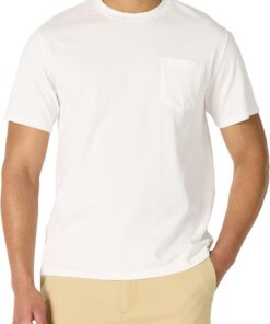 Amazon Essentials Camiseta Holgada de Algodón de Alto Gramaje con Bolsillo en el Pecho Hombre