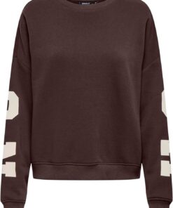 ONLY Onlsweat L/S Back/Sleeve Print Swt Noos Sudadera De Corte Suelto con Cuello O para Ropa Casual Mujer (Pack de 1)