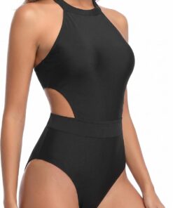 Traje de baño de una pieza sin espalda para mujer, traje de baño de nailon para playa, vacaciones