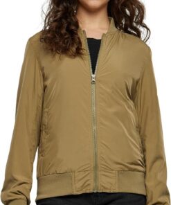 URBAN CLASSICS Chaqueta Bomber para Mujer con Bolsillos, Chaqueta Entretiempo otoño y primavera, Cazadora Acolchada de Corte Old School