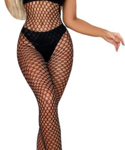 Buitifo Body de malla para mujer,lencería para mujer | talla grande,sin entrepierna,sexy,ropa de dormir suave,Elásticas,Curvy Bodis,lingerie mujer conjunto,Una Pieza