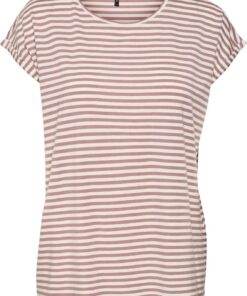 Vero Moda Vmava Plain SS Top Stripe Ga Jrs Noos Camiseta Mujer (Pack de 1)