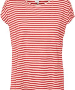 Vero Moda Vmava Plain SS Top Stripe Ga Jrs Noos Camiseta Mujer (Pack de 1)