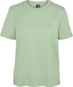 VERO MODA Camiseta básica de Mujer Cuello Redondo Manga Corta Corte Normal