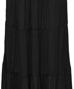 ONLY Falda Maxi con Cintura elástica y diseño Escalonado para Elegante Look | Falda