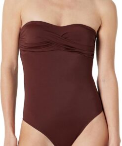 Amazon Essentials Traje de baño de una Pieza Tipo Bandeau Mujer