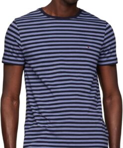 Tommy Hilfiger Camiseta de Manga Corta Hombre Stretch Slim Fit tee Cuello Redondo