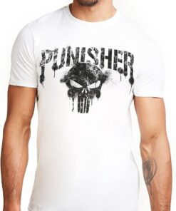Marvel Punisher Text Camiseta Hombre (Pack de 1)