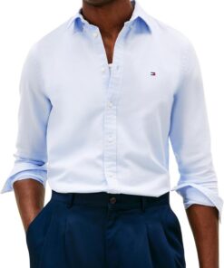 Tommy Hilfiger Flex Dobby SF Shirt Mw0mw41684 Camisa L/S Hombre (Pack de 1)