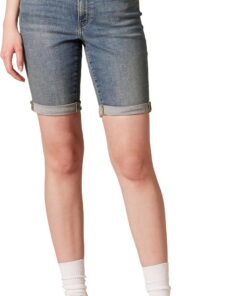 Amazon Essentials Bermudas Vaqueras Ajustadas con Bolsillos Mujer