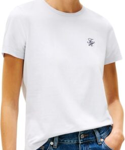 Tommy Hilfiger TH Script Reg C-nk SS tee Ww0ww47809 Camiseta S/S Mujer (Pack de 1)
