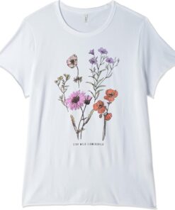 Camiseta Estampada de Mujer de Manga Corta con Cuello Redondo y diseño Impreso Short Sleeve ONLLUCY.