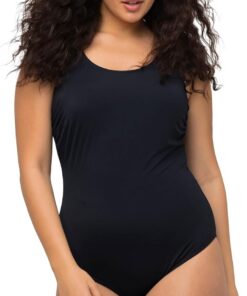 Ulla Popken Traje de Baño con Forro Extrasuave, Fruncido Lateral Sola Pieza Traje de baño de una Sola Pieza Mujer (Pack de 1)