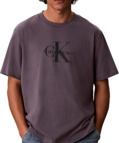 Calvin Klein Camiseta de Manga Corta Hombre Monologo tee de algodón