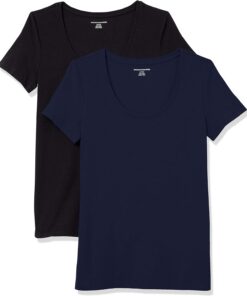 Amazon Essentials Mujer Camiseta de Manga Corta con Cuello Redondo y Corte Estándar (Disponible en Tallas Grandes)