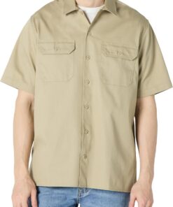 Amazon Essentials Camisa de Trabajo de Manga Corta Resistente a Las Manchas y Arrugas Hombre