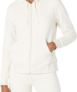 Amazon Essentials Mujer Chaqueta polar con forro de peluche, capucha y cremallera completa